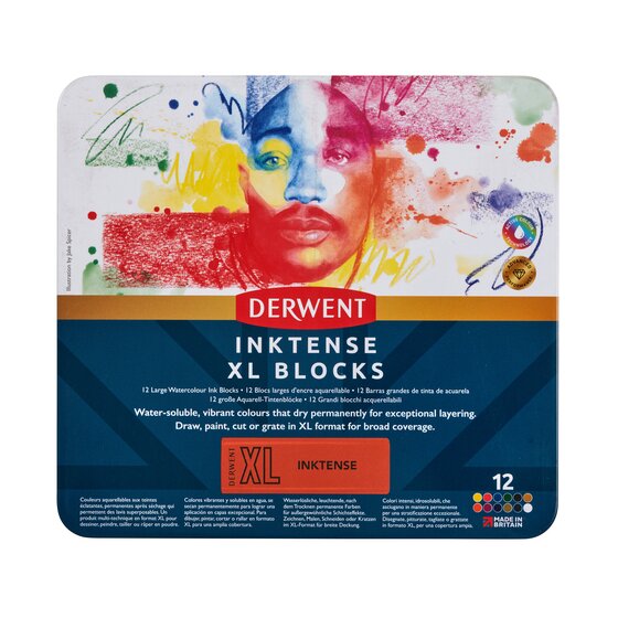 Derwent Inktense XL Blocks Tin of 12