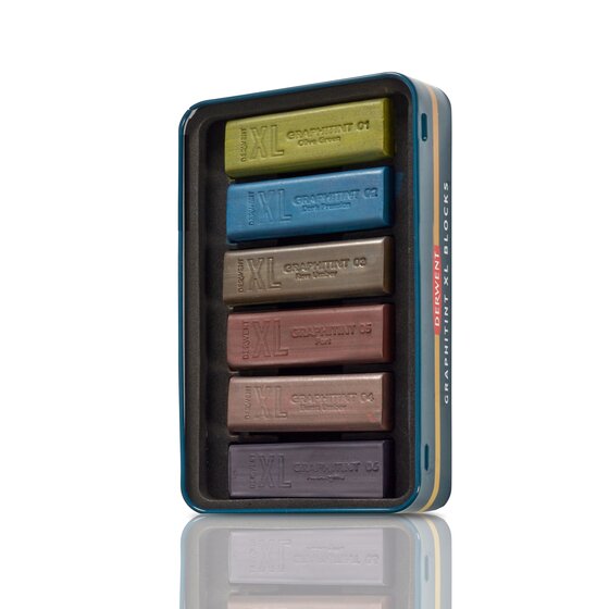 Derwent Graphitint XL Blocks Tin of 6