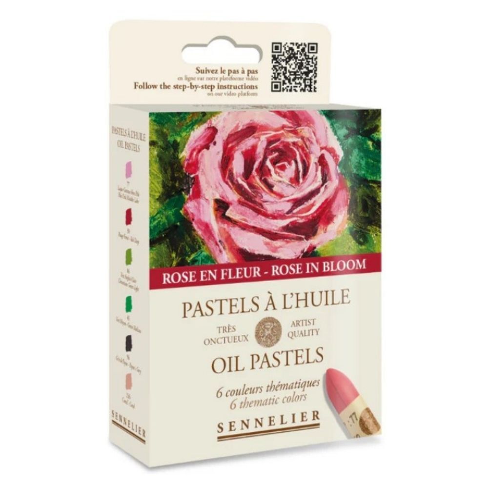 Sennelier Oil Pastels Box of 6 - Rose in Bloom