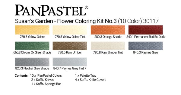 PANPASTEL STARTER SET of 10 - SUSANS GARDEN SET 3