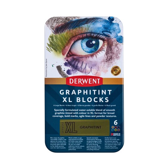 Derwent Graphitint XL Blocks Tin of 6