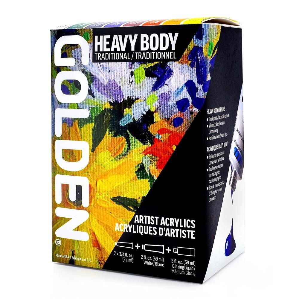 GOLDEN Heavy Body Acrylic Traditional Set