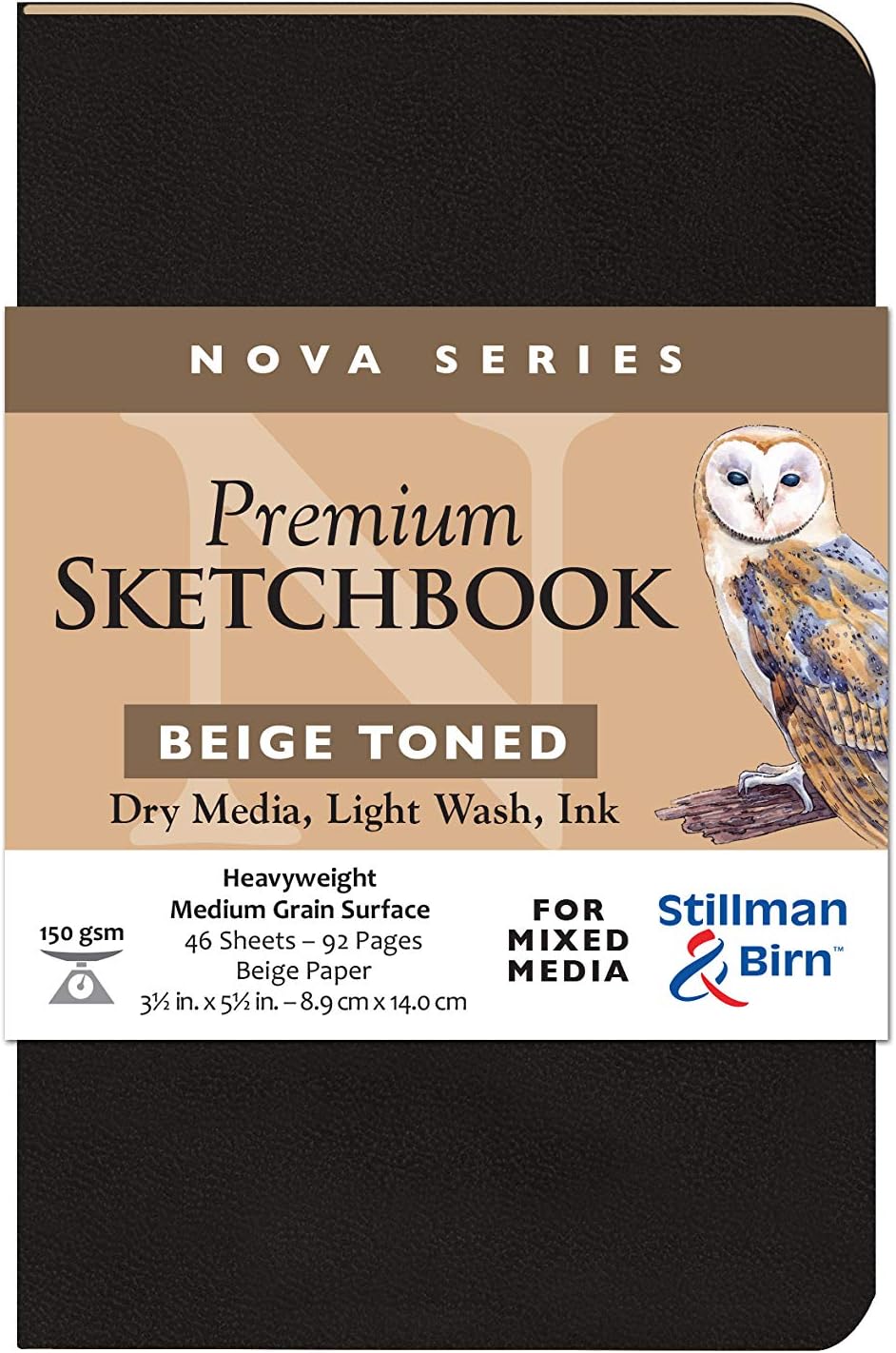 Stillman and Birn NOVA Sketchbook Softcover Portrait 3.5 x 5.5 inch Beige