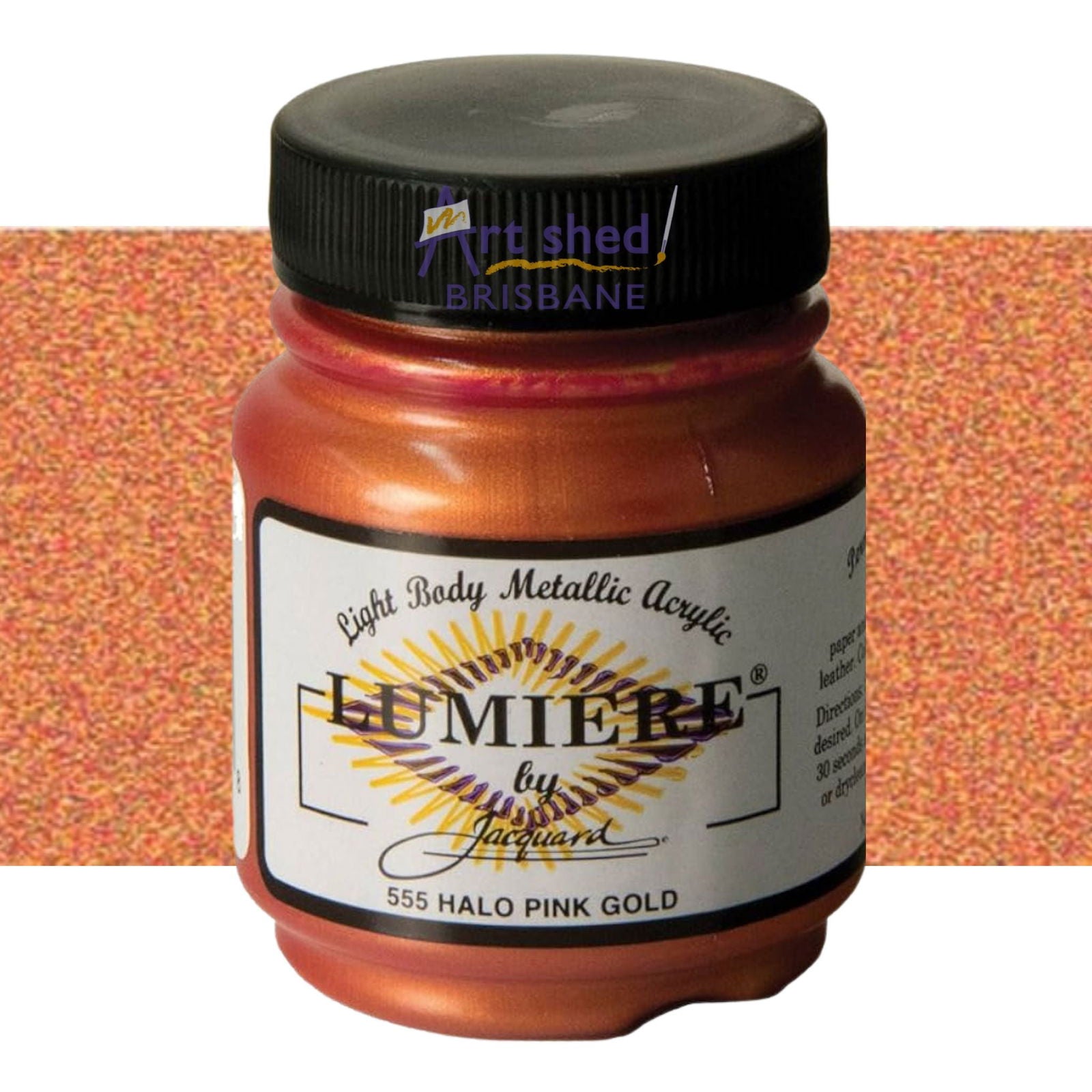 Jacquard Lumiere Acrylic Paint 70ml Halo Pink Gold