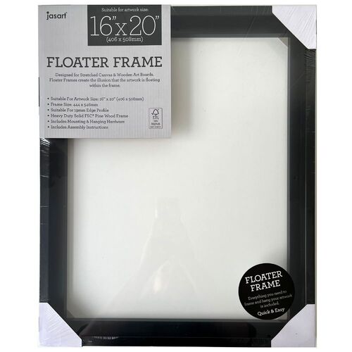 Jasart Floating Frame Thin Edge 16 x 20 inch BLACK