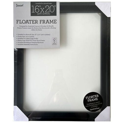 Jasart Floating Frame Thin Edge 16 x 20 inch BLACK