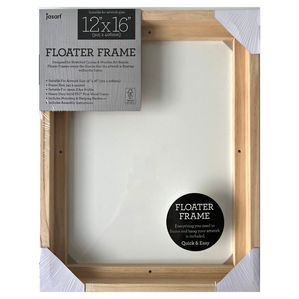 Jasart Floating Frame Thin Edge 16 x 12 inch Natural