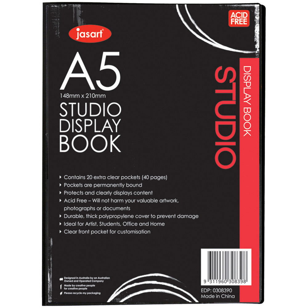 Jasart Studio Display Book 20 Pocket A5