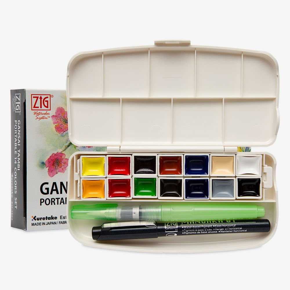 Kuretake Gansai Tambi 14 Portable Colours