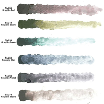 Kuretake Gansai Tambi Watercolours - 6 x Graphite Colours