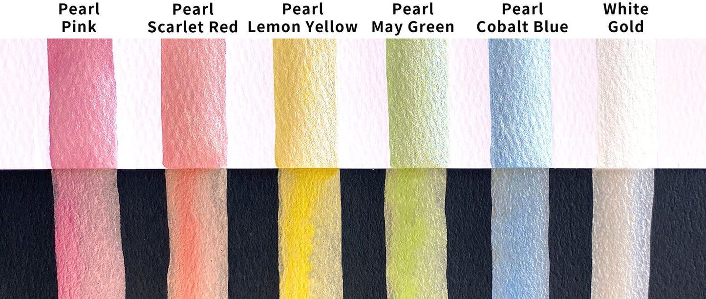 Kuretake Gansai Tambi Watercolours - 6 x Pearl Colours