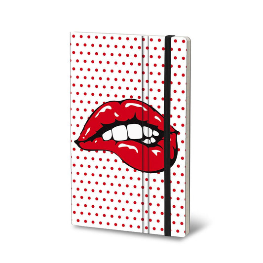 Lined Notebook 13x21cm 192 pages - Lips - Art Shed Brisbane