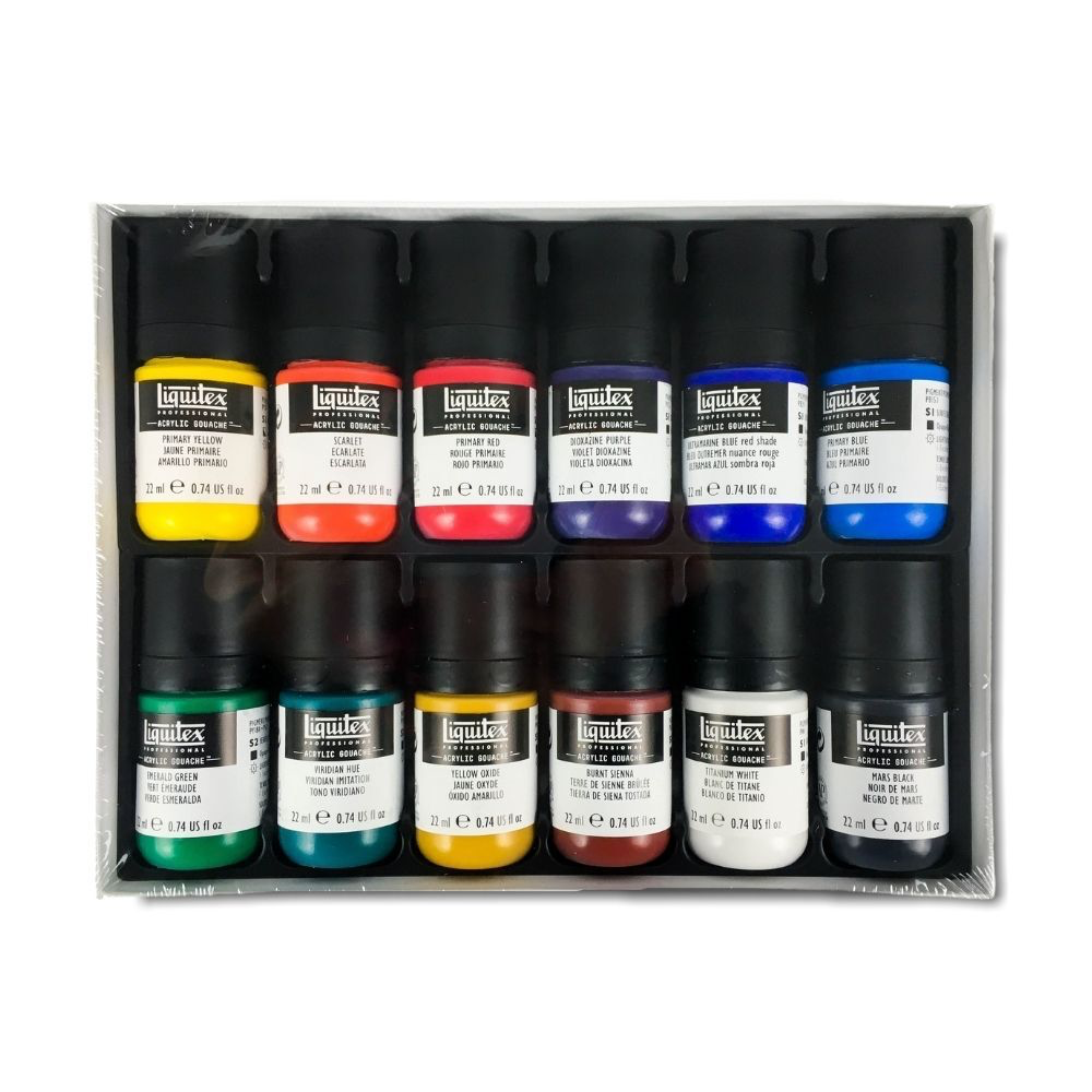 Liquitex Acrylic Gouache Essentials Set 12 x 22ml