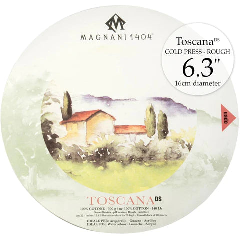 MAGNANI 16cm Round Watercolour Block - Rough