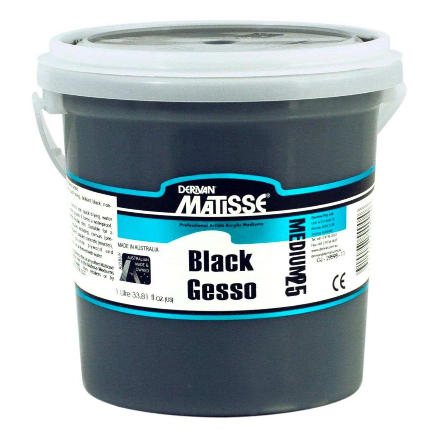 MATISSE MM25 BLACK GESSO 1 Litre