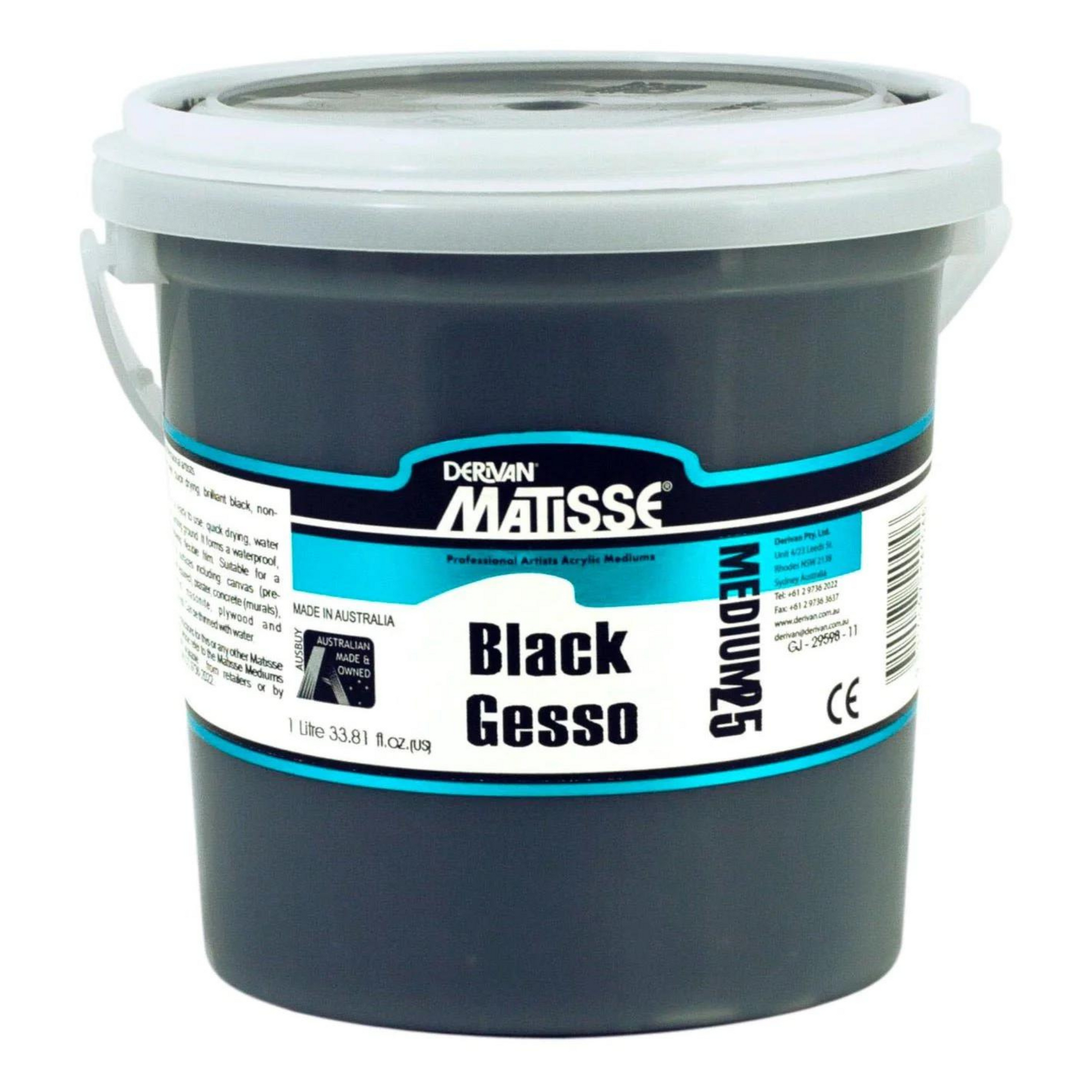 MATISSE MM25 BLACK GESSO 1 Litre