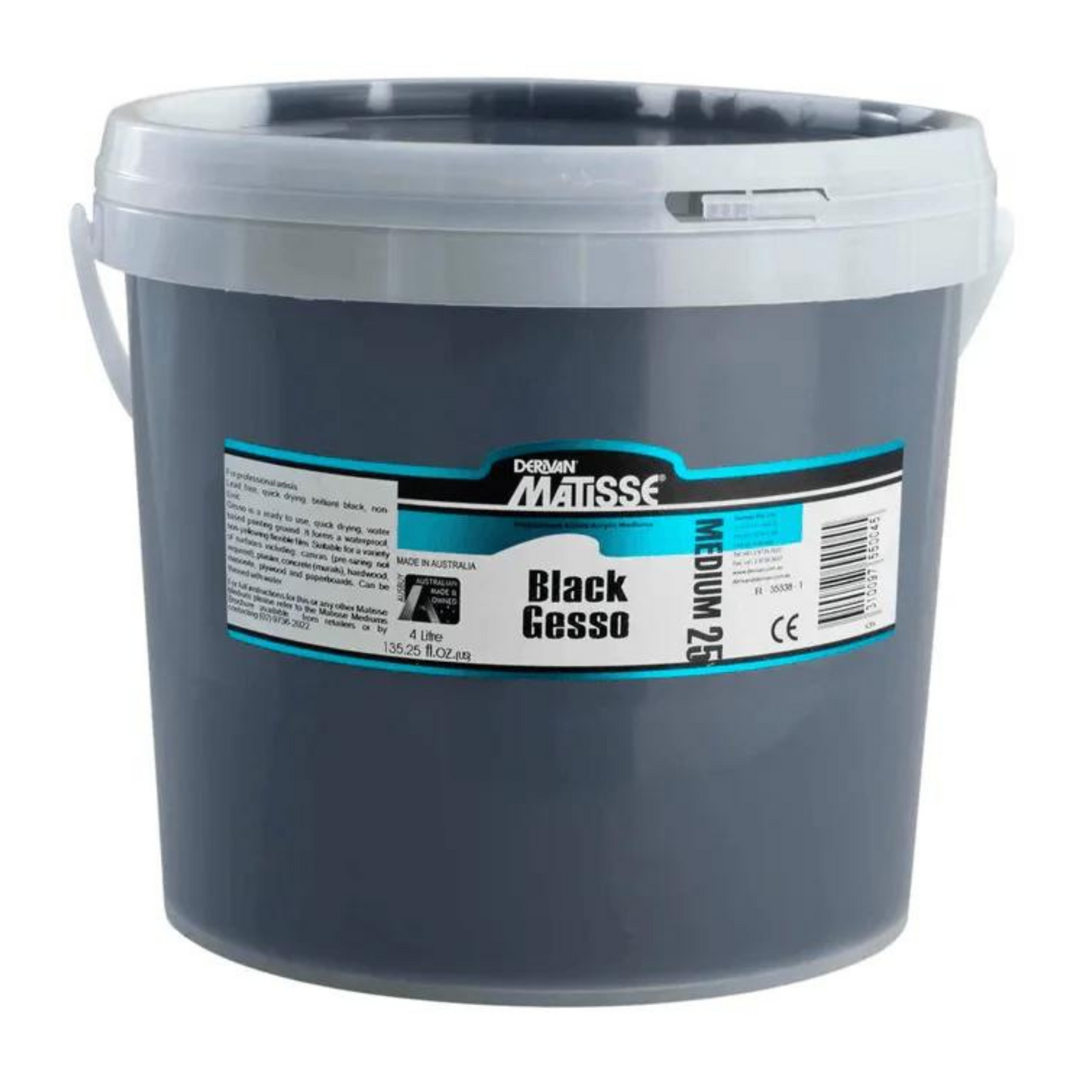 MATISSE MM25 BLACK GESSO 4 Litres