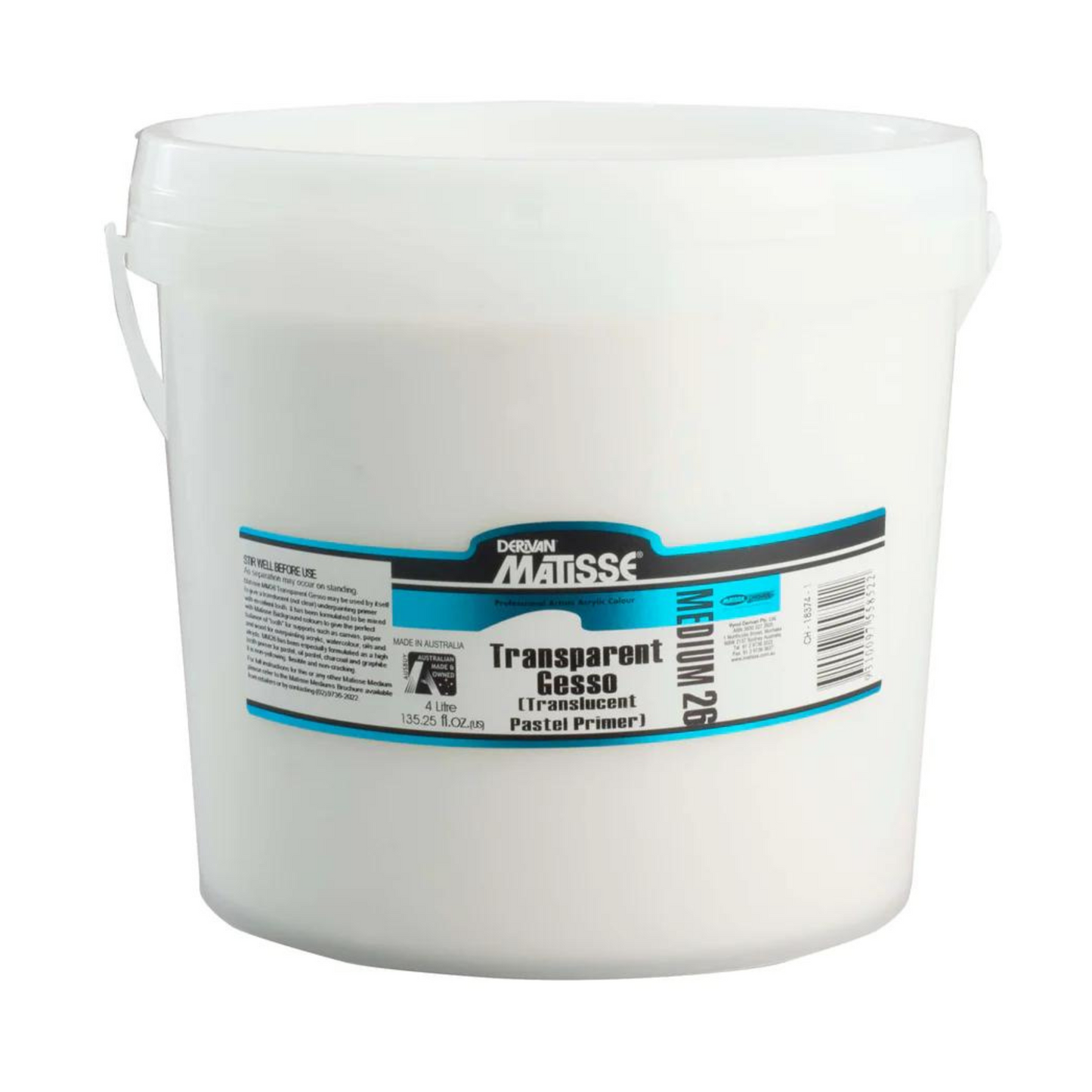 MATISSE MM26 TRANSPARENT GESSO 4 Litres