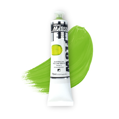 MATISSE FLOW ACRYLIC 75ml S3 AUSTRALIAN YELLOW GREEN