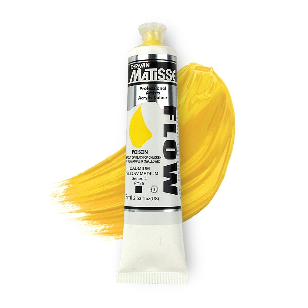 MATISSE FLOW ACRYLIC 75ml S4 CADMIUM YELLOW MEDIUM