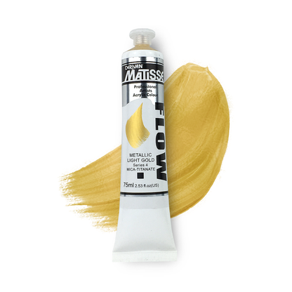 MATISSE FLOW ACRYLIC 75ml S4 METALLIC LIGHT GOLD