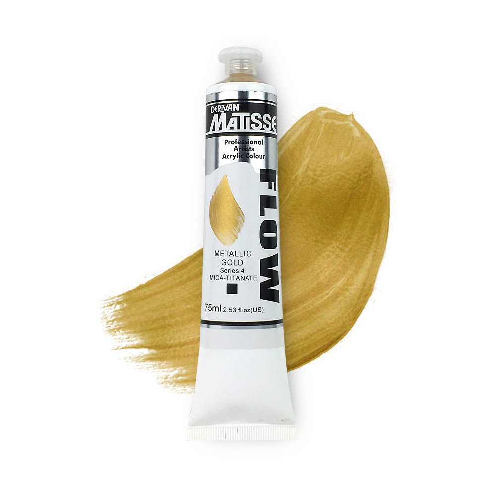 MATISSE FLOW ACRYLIC 75ml S4 METALLIC GOLD