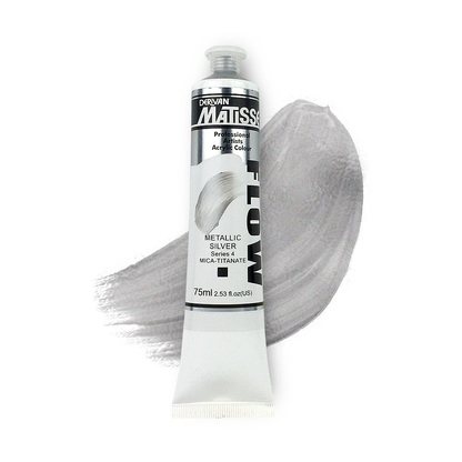 MATISSE FLOW ACRYLIC 75ml S4 METALLIC SILVER