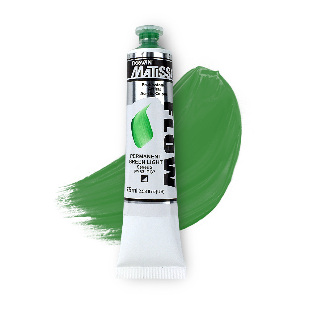 MATISSE FLOW ACRYLIC 75ml S2 Permanent Green Light