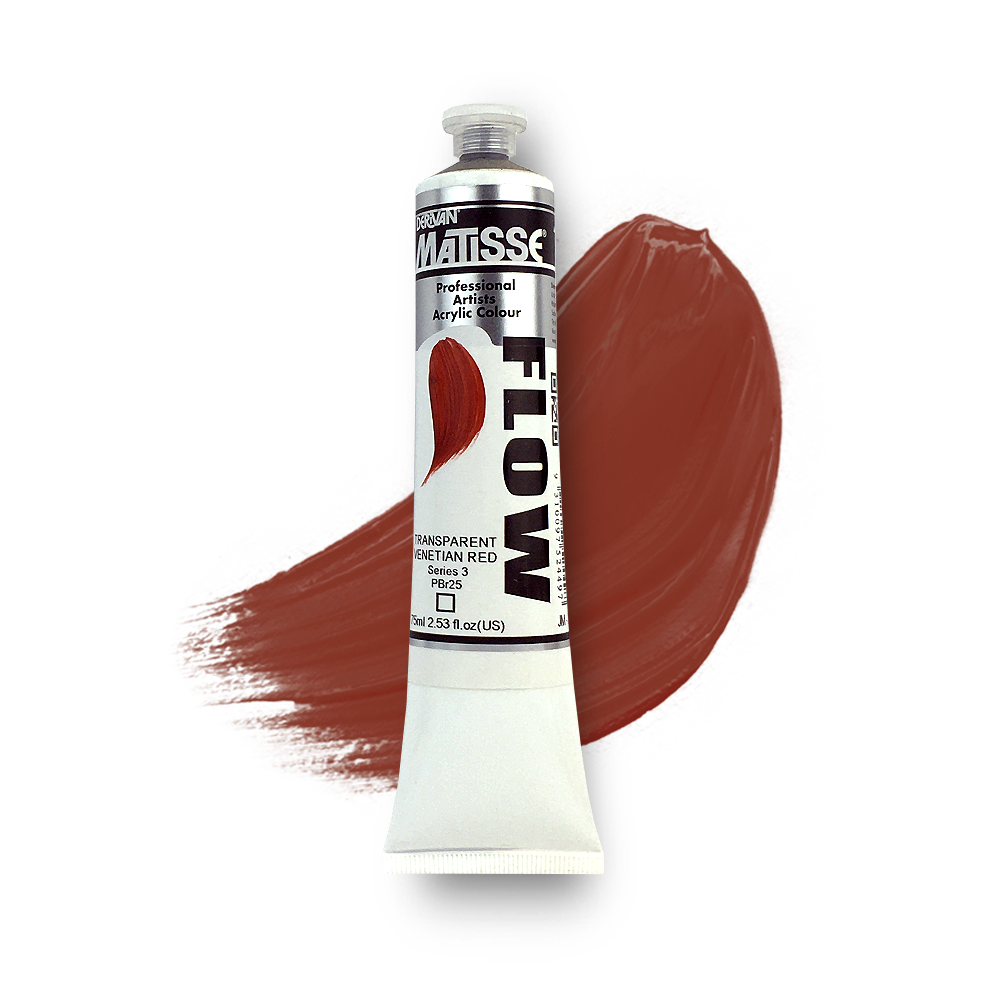 MATISSE FLOW ACRYLIC 75ml S3 TRANSPARENT VENETIAN RED