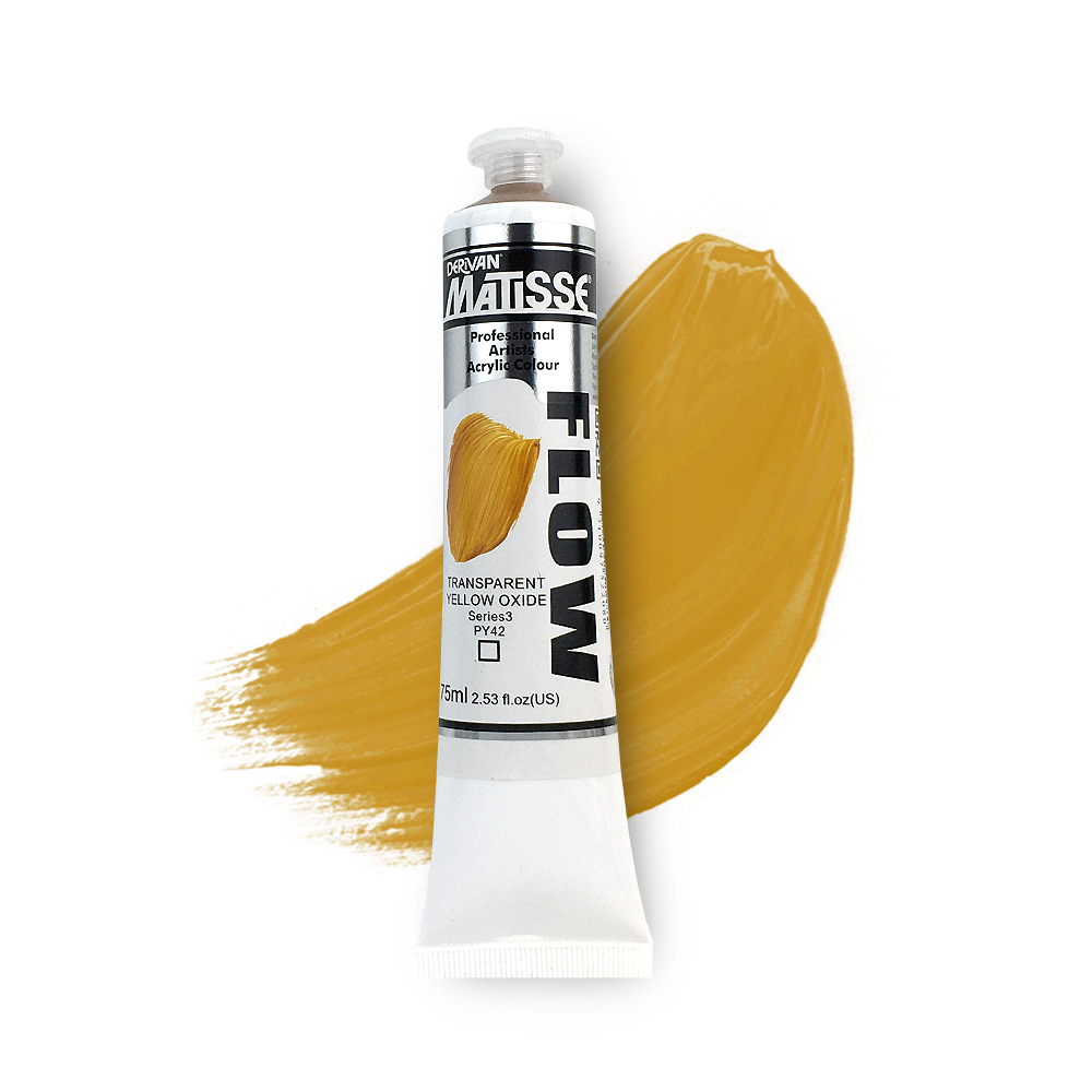 MATISSE FLOW ACRYLIC 75ml S3 TRANSPARENT YELLOW OXIDE