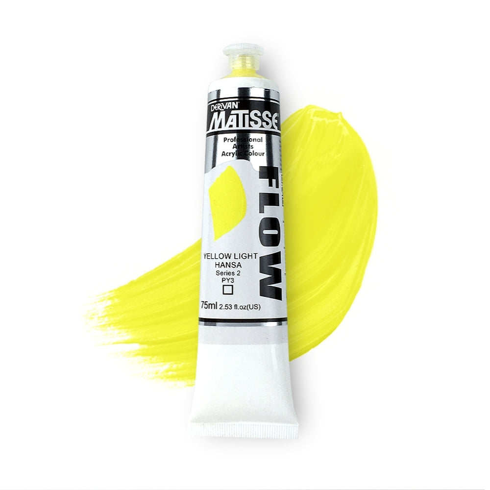 MATISSE FLOW ACRYLIC 75ml S2 YELLOW LIGHT HANSA