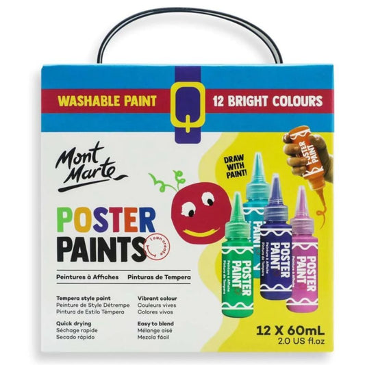 Mont Marte Poster Paint Set 12pc x 60ml