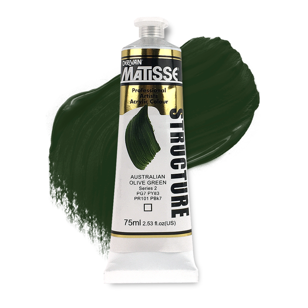 MATISSE STRUCTURE ACRYLIC 75ml S2 AUSTRALIAN OLIVE GREEN