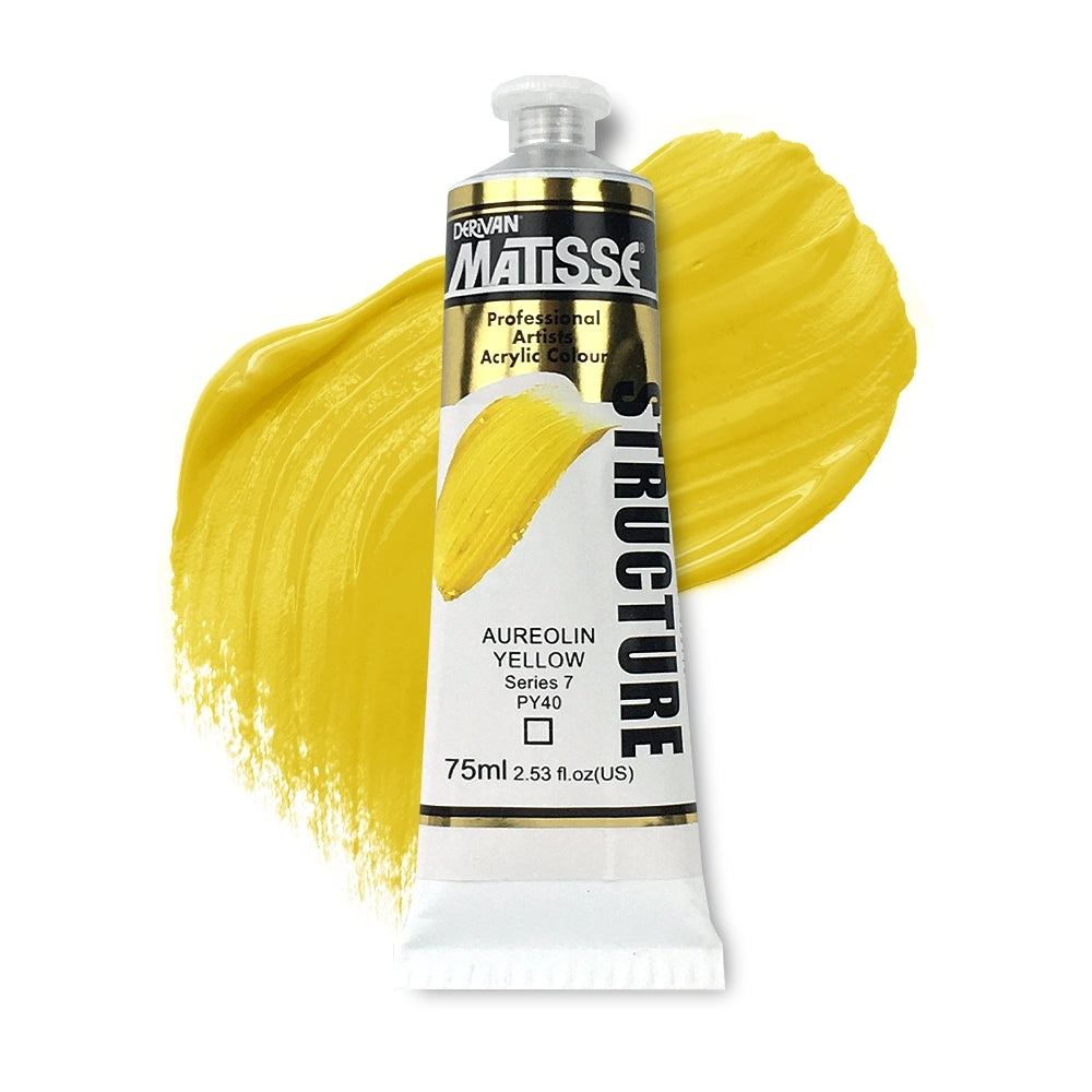 MATISSE STRUCTURE ACRYLIC 75ml S7 AUREOLIN YELLOW