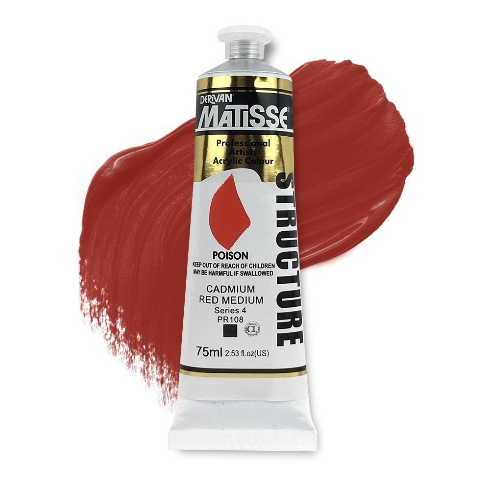 MATISSE STRUCTURE ACRYLIC 75ml S4 Cadmium Red Medium