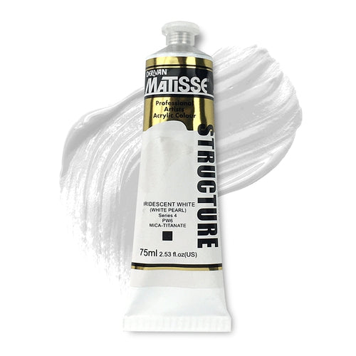 MATISSE STRUCTURE ACRYLIC 75ml S4 IRIDESCENT WHITE