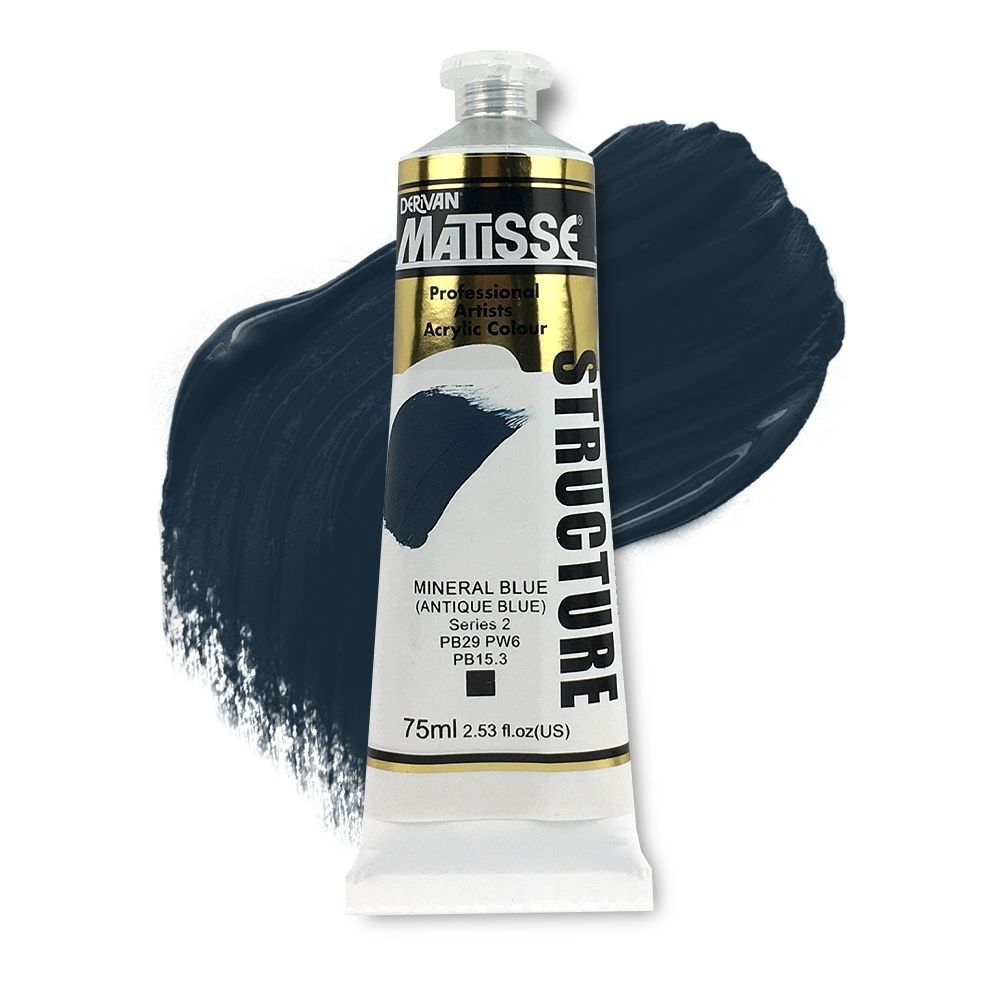 MATISSE STRUCTURE ACRYLIC 75ml S2 MINERAL BLUE - ANTIQUE