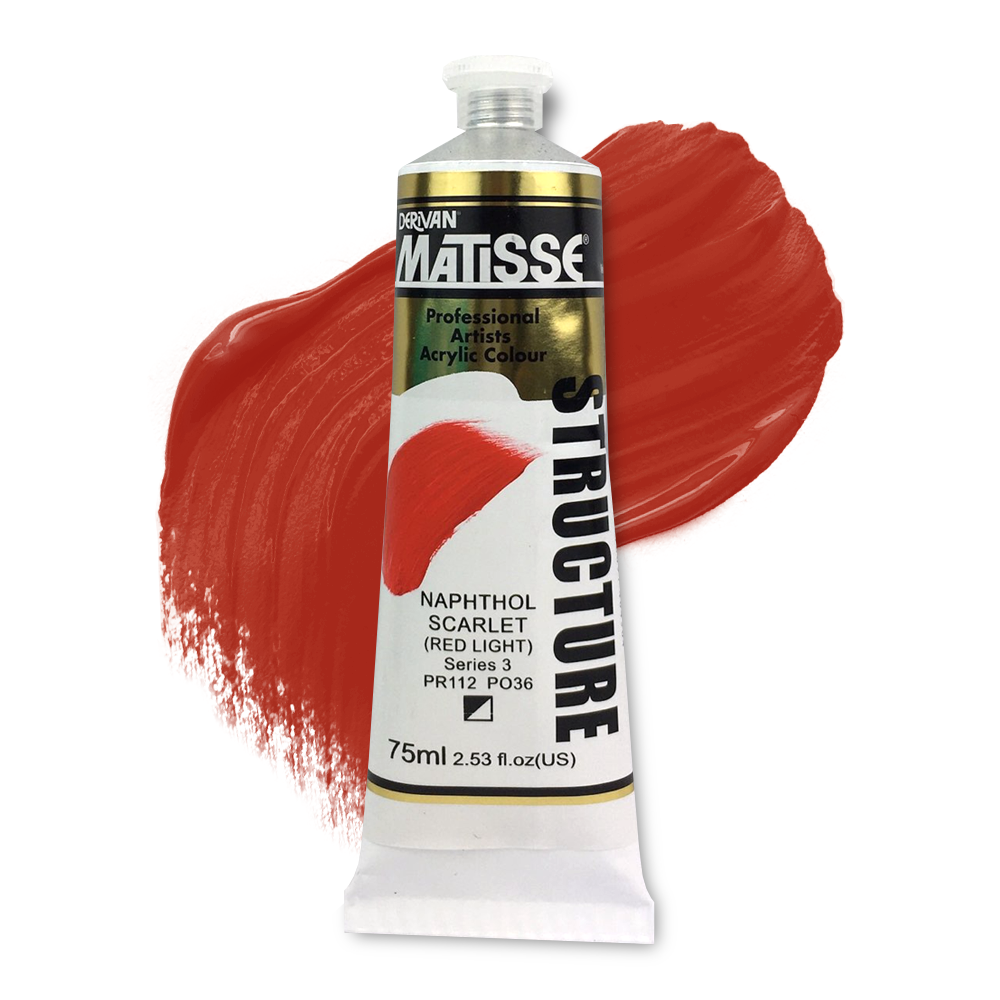 MATISSE STRUCTURE ACRYLIC 75ml S3 NAPTHOL SCARLET