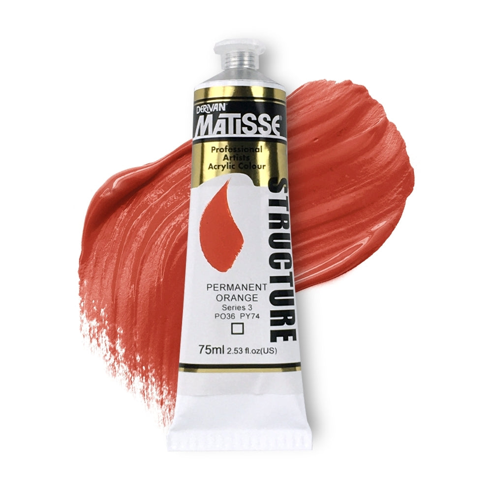 MATISSE STRUCTURE ACRYLIC 75ml S3 PERMANENT ORANGE