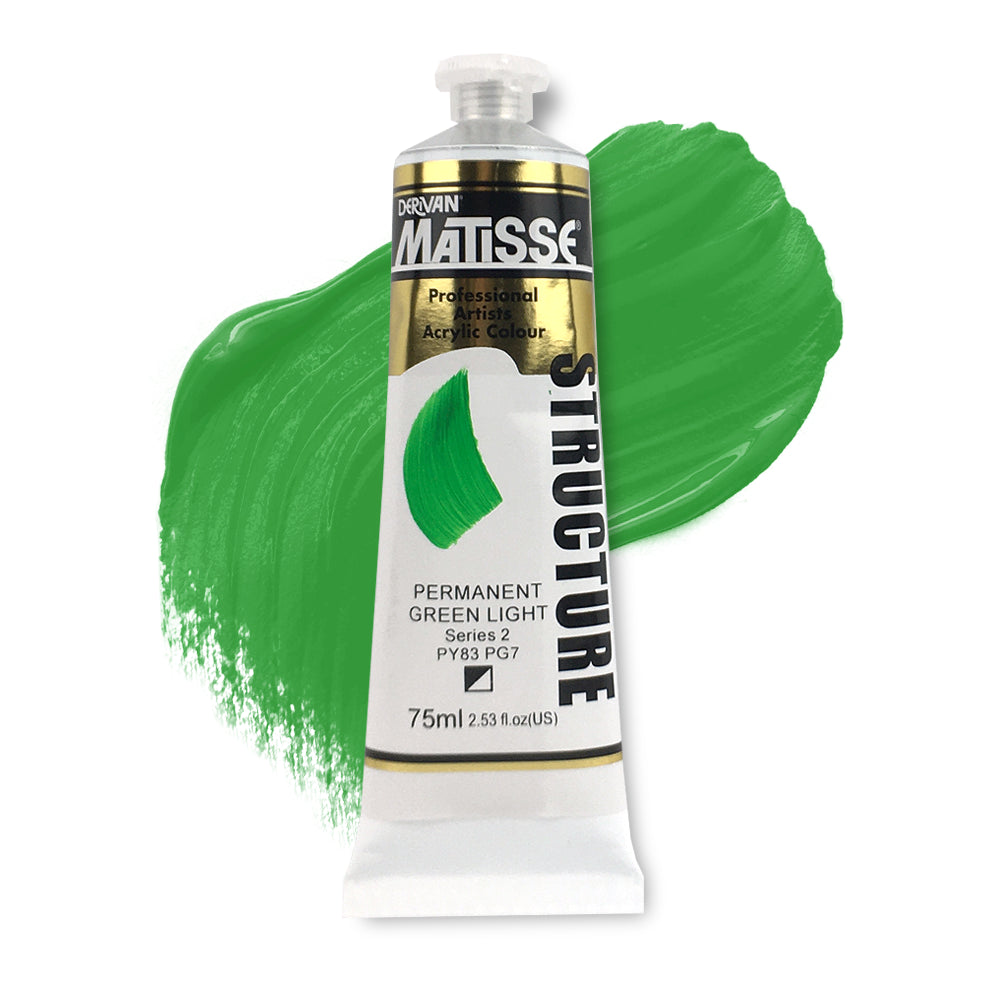 MATISSE STRUCTURE ACRYLIC 75ml S2 Permanent Green Light