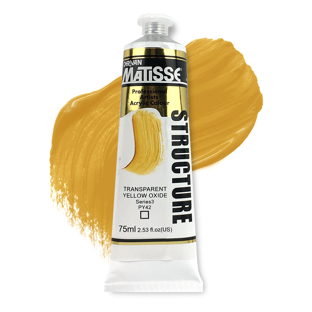 MATISSE STRUCTURE ACRYLIC 75ml S3 TRANSPARENT YELLOW OXIDE