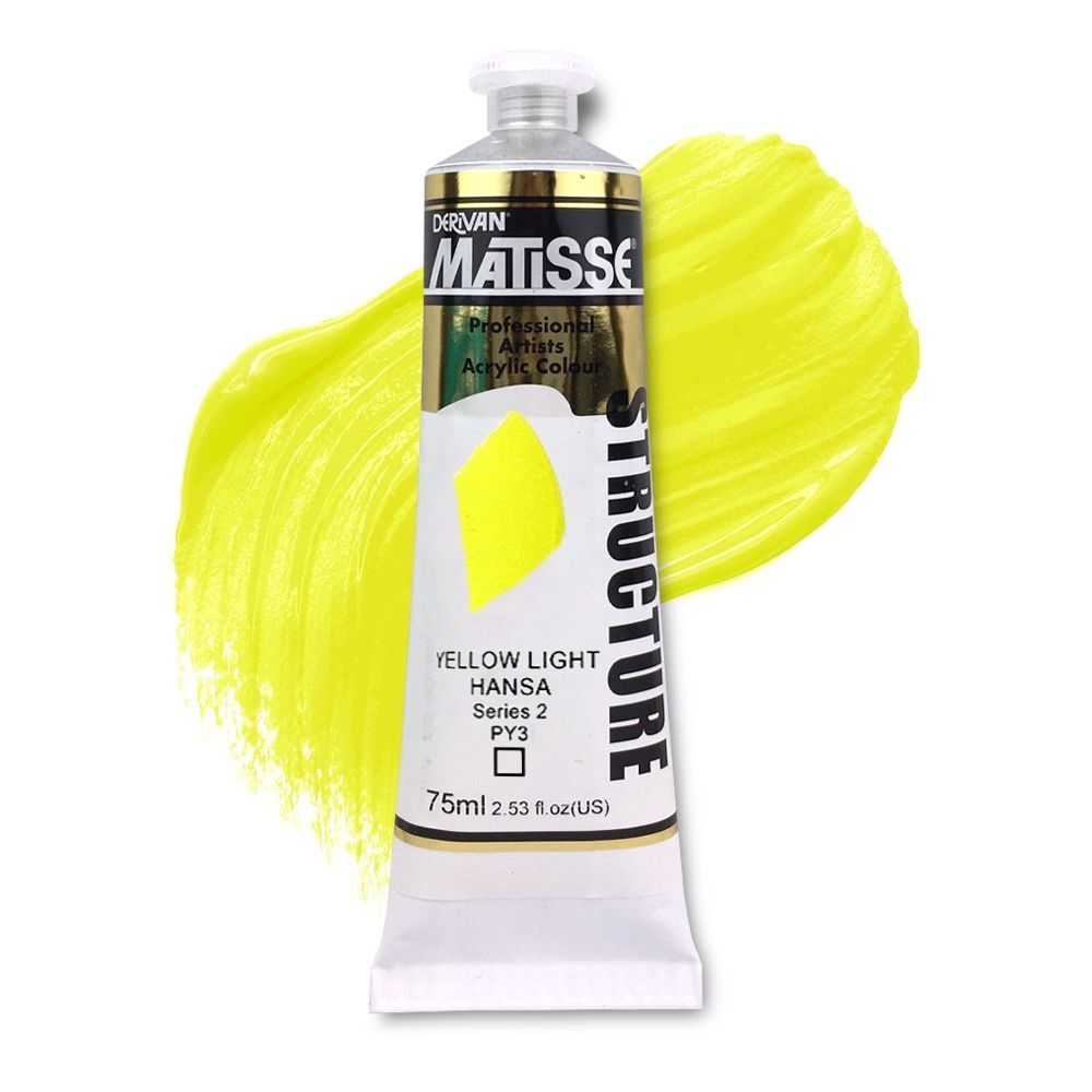 MATISSE STRUCTURE ACRYLIC 75ml S2 YELLOW LIGHT HANSA