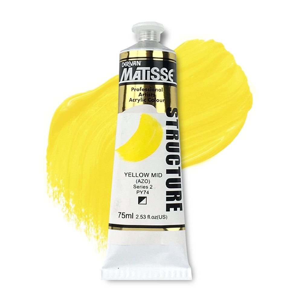 MATISSE STRUCTURE ACRYLIC 75ml S2 YELLOW MID AZO