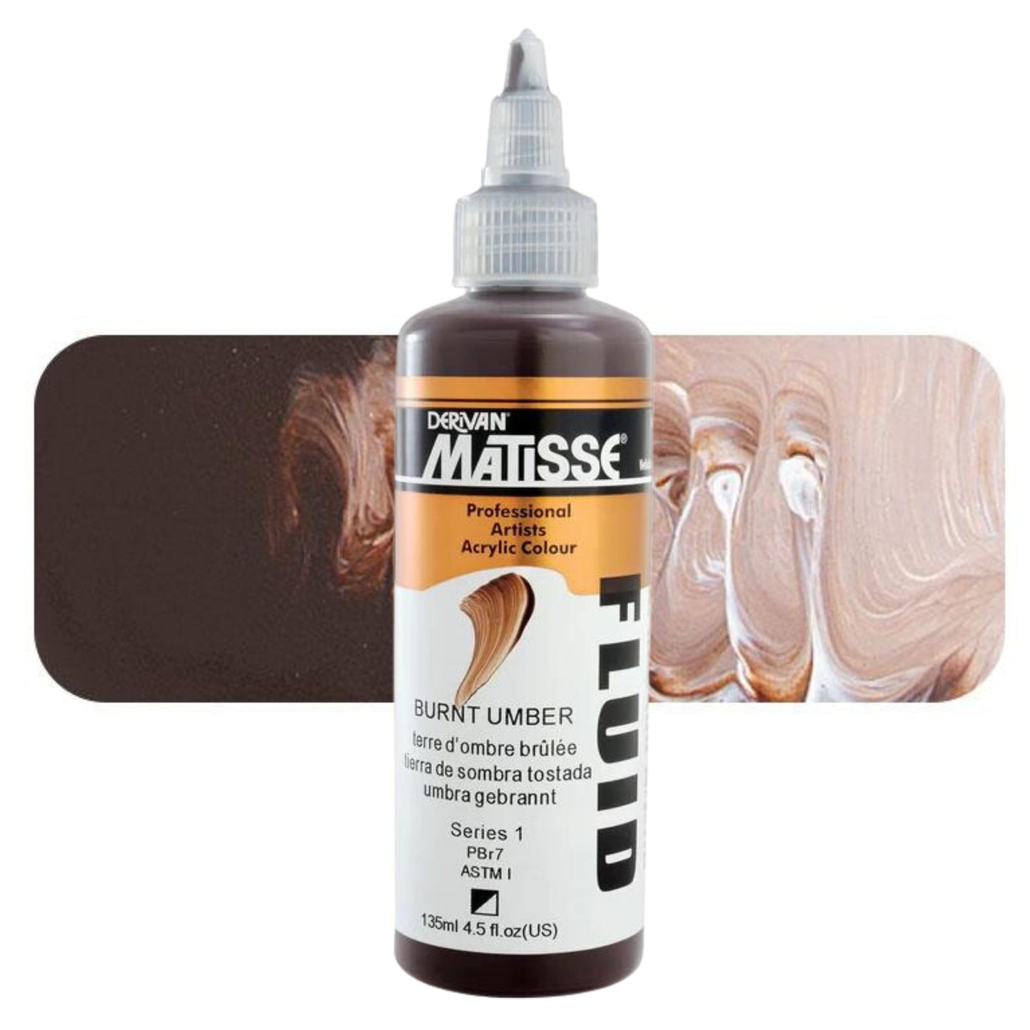 Matisse Fluid Acrylic 135ml S1 Burnt Umber