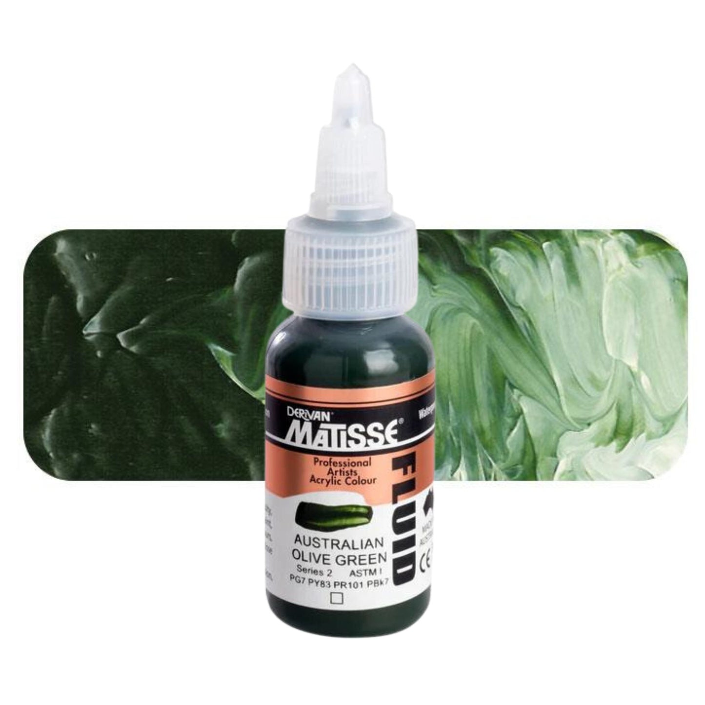 Matisse Fluid Acrylic 36ml S2 AUSTRALIAN OLIVE GREEN