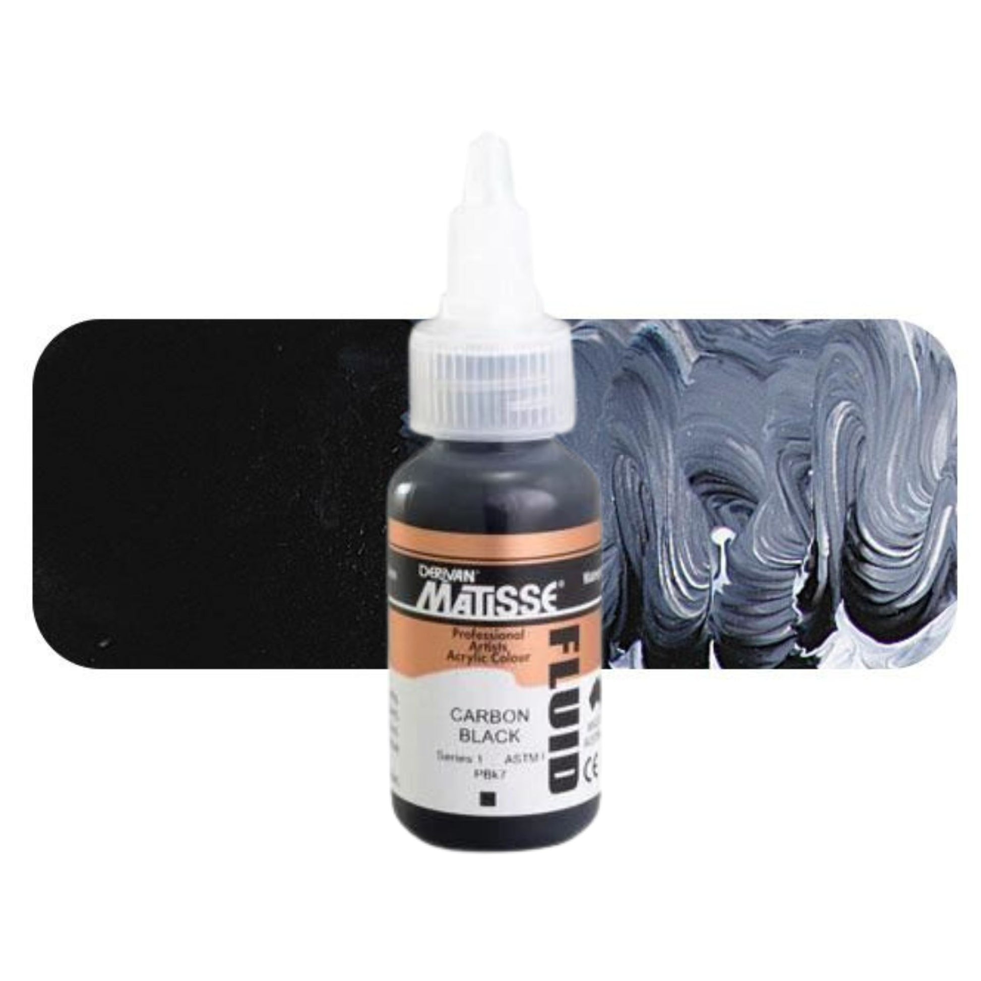 Matisse Fluid Acrylic 36ml S1 Carbon Black