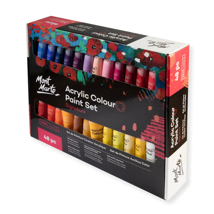 Mont Marte Acrylic Colour Paint Set 48pc x 36ml