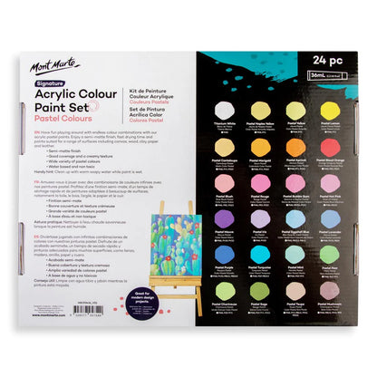 Mont Marte Acrylic Pastel Colours 24pc x 36ml