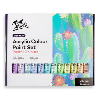 Mont Marte Acrylic Pastel Colours 24pc x 36ml