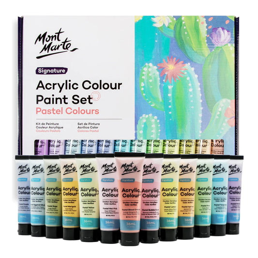 Mont Marte Acrylic Pastel Colours 24pc x 36ml